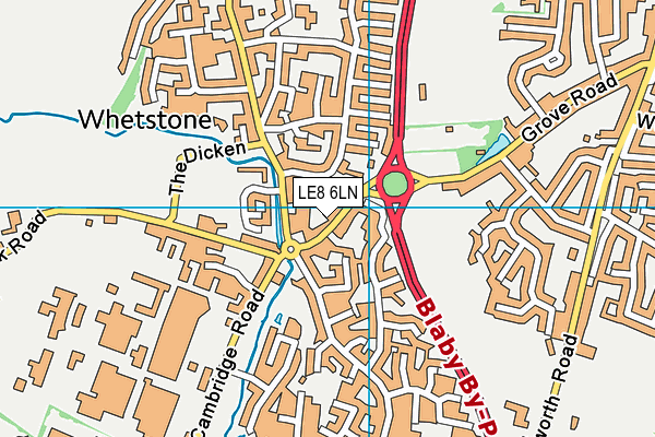 LE8 6LN map - OS VectorMap District (Ordnance Survey)