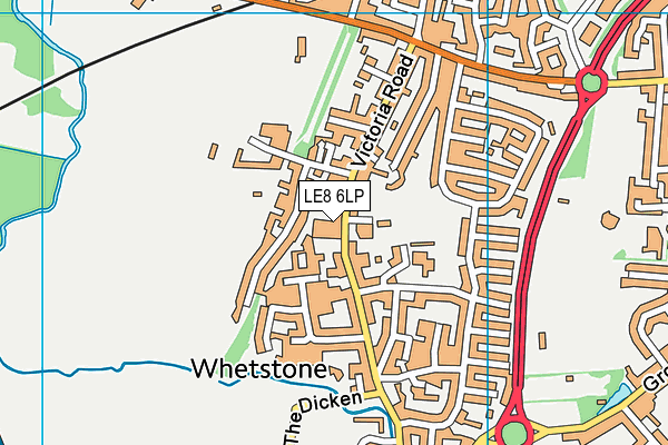 LE8 6LP map - OS VectorMap District (Ordnance Survey)