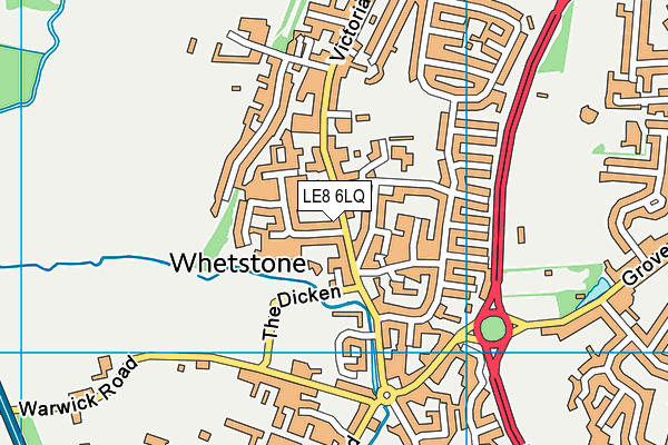 LE8 6LQ map - OS VectorMap District (Ordnance Survey)