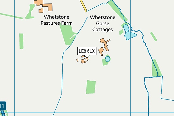 LE8 6LX map - OS VectorMap District (Ordnance Survey)