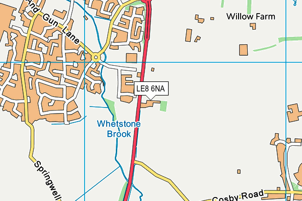LE8 6NA map - OS VectorMap District (Ordnance Survey)