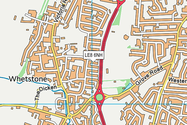 LE8 6NH map - OS VectorMap District (Ordnance Survey)