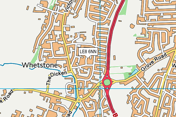 LE8 6NN map - OS VectorMap District (Ordnance Survey)