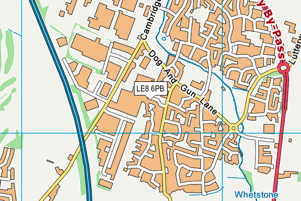 LE8 6PB map - OS VectorMap District (Ordnance Survey)