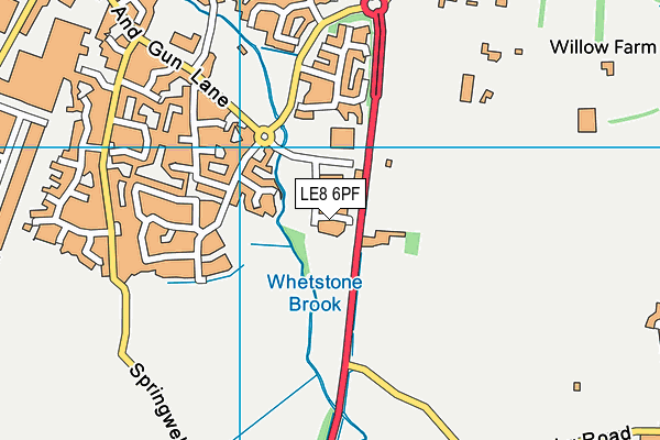 LE8 6PF map - OS VectorMap District (Ordnance Survey)