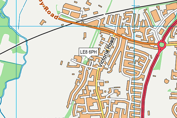 LE8 6PH map - OS VectorMap District (Ordnance Survey)