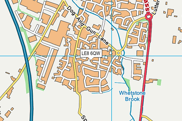 LE8 6QW map - OS VectorMap District (Ordnance Survey)