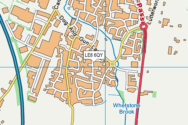LE8 6QY map - OS VectorMap District (Ordnance Survey)