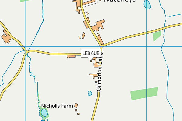 LE8 6UB map - OS VectorMap District (Ordnance Survey)