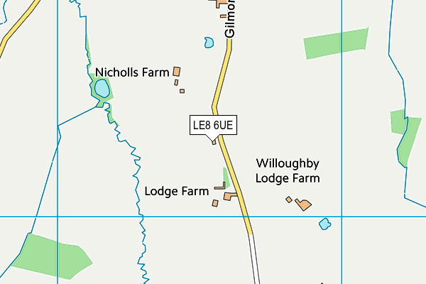 LE8 6UE map - OS VectorMap District (Ordnance Survey)