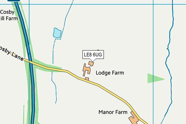LE8 6UG map - OS VectorMap District (Ordnance Survey)