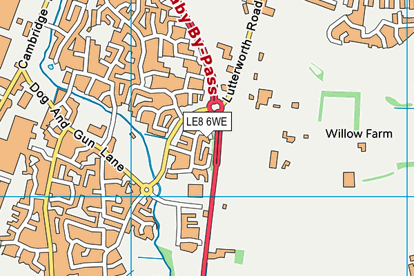 LE8 6WE map - OS VectorMap District (Ordnance Survey)
