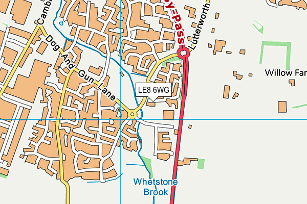 LE8 6WG map - OS VectorMap District (Ordnance Survey)