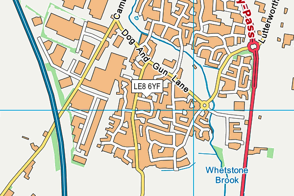 LE8 6YF map - OS VectorMap District (Ordnance Survey)