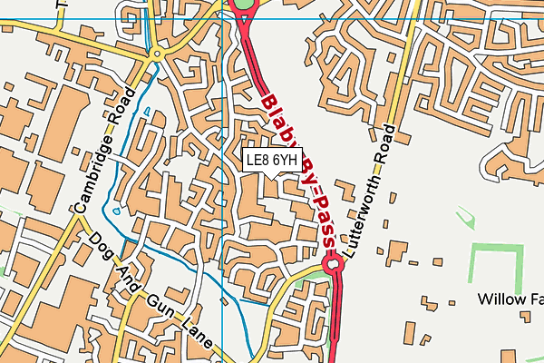 LE8 6YH map - OS VectorMap District (Ordnance Survey)