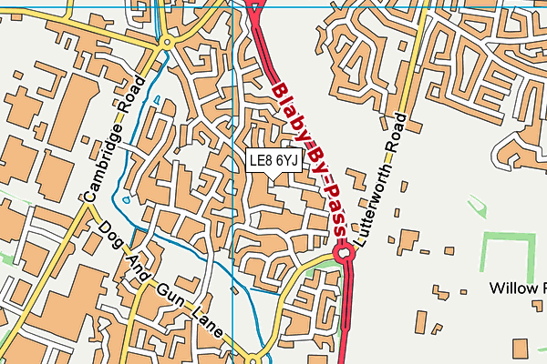 LE8 6YJ map - OS VectorMap District (Ordnance Survey)
