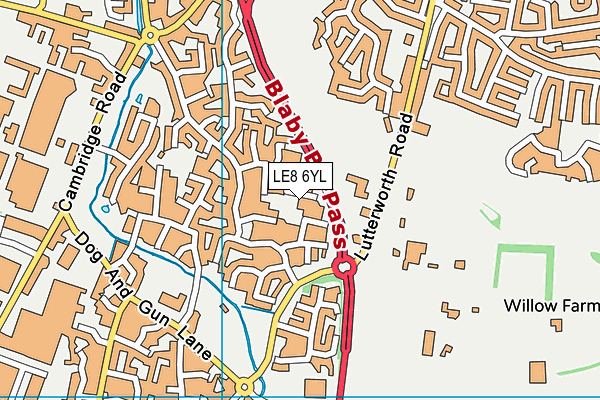 LE8 6YL map - OS VectorMap District (Ordnance Survey)