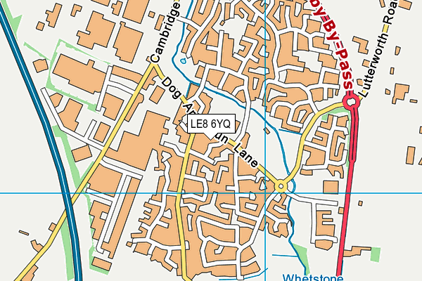 LE8 6YQ map - OS VectorMap District (Ordnance Survey)
