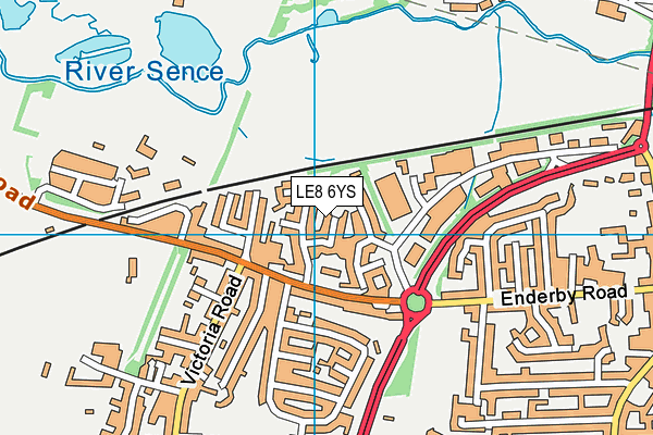 LE8 6YS map - OS VectorMap District (Ordnance Survey)