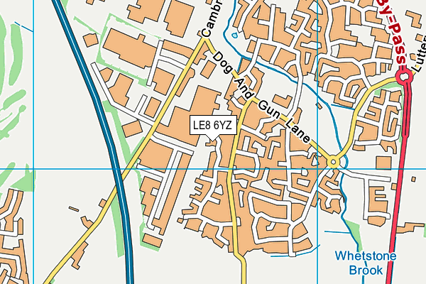 LE8 6YZ map - OS VectorMap District (Ordnance Survey)