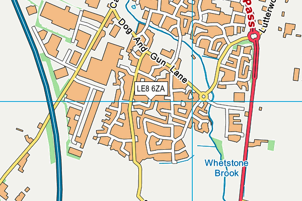 LE8 6ZA map - OS VectorMap District (Ordnance Survey)