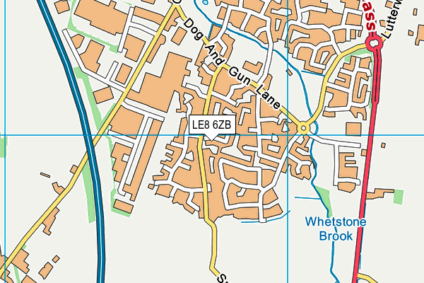 LE8 6ZB map - OS VectorMap District (Ordnance Survey)