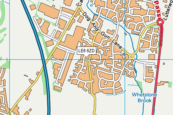 LE8 6ZD map - OS VectorMap District (Ordnance Survey)