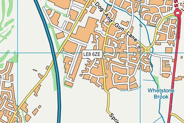 LE8 6ZE map - OS VectorMap District (Ordnance Survey)