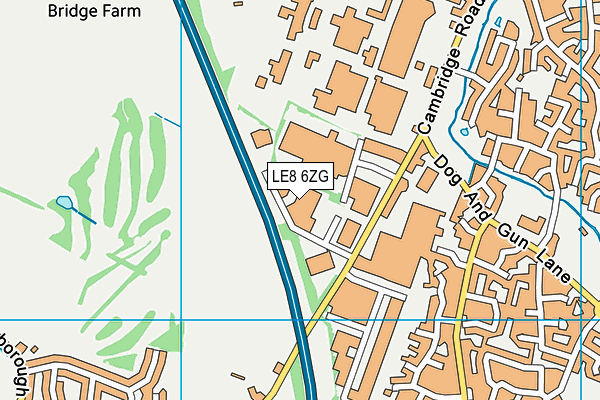 LE8 6ZG map - OS VectorMap District (Ordnance Survey)