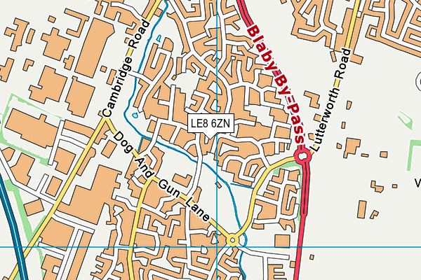 LE8 6ZN map - OS VectorMap District (Ordnance Survey)