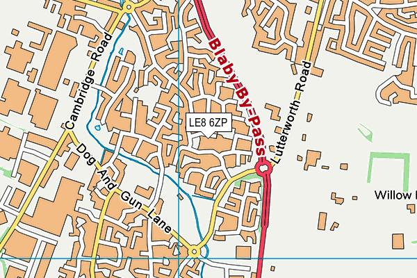 LE8 6ZP map - OS VectorMap District (Ordnance Survey)