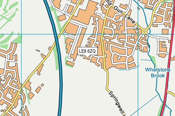 LE8 6ZQ map - OS VectorMap District (Ordnance Survey)