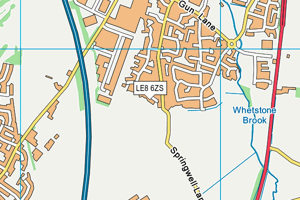 LE8 6ZS map - OS VectorMap District (Ordnance Survey)