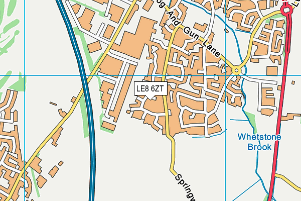 LE8 6ZT map - OS VectorMap District (Ordnance Survey)