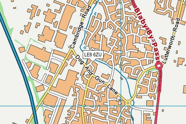 LE8 6ZU map - OS VectorMap District (Ordnance Survey)