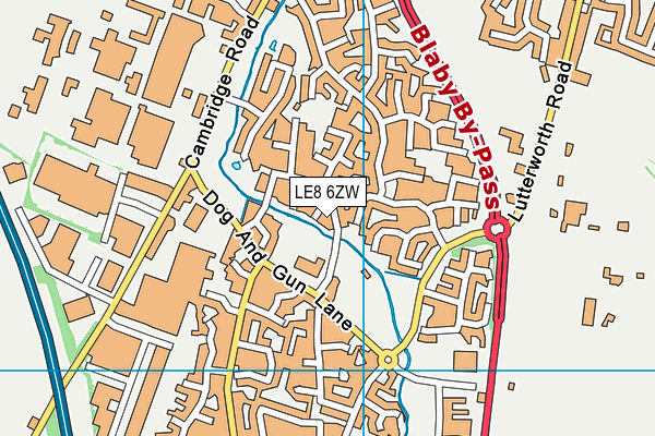 LE8 6ZW map - OS VectorMap District (Ordnance Survey)