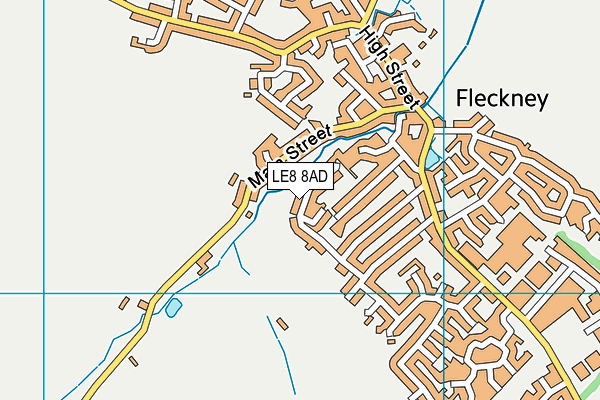 LE8 8AD map - OS VectorMap District (Ordnance Survey)