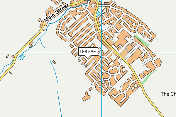 LE8 8AE map - OS VectorMap District (Ordnance Survey)