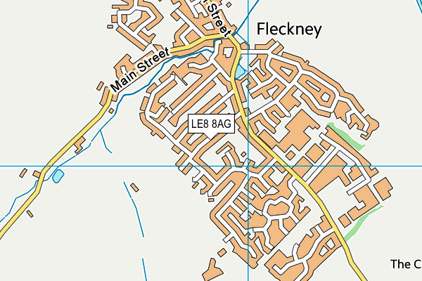 LE8 8AG map - OS VectorMap District (Ordnance Survey)