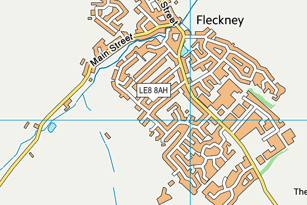 LE8 8AH map - OS VectorMap District (Ordnance Survey)