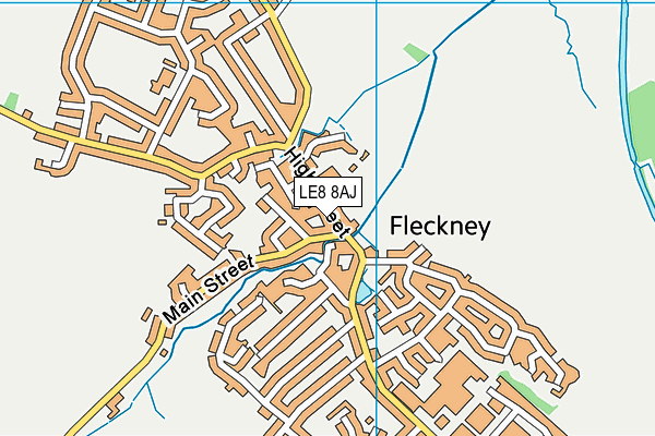 LE8 8AJ map - OS VectorMap District (Ordnance Survey)