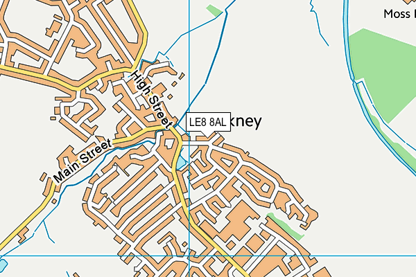 LE8 8AL map - OS VectorMap District (Ordnance Survey)