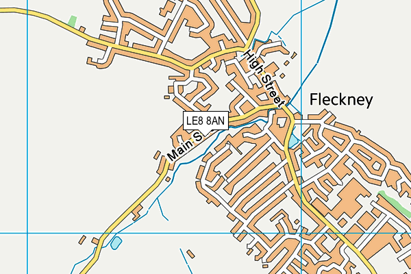 LE8 8AN map - OS VectorMap District (Ordnance Survey)