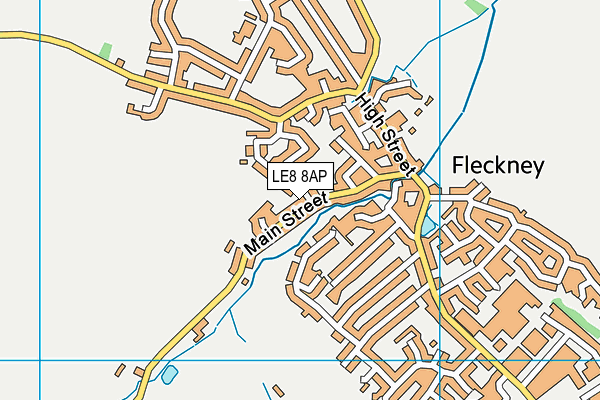 LE8 8AP map - OS VectorMap District (Ordnance Survey)