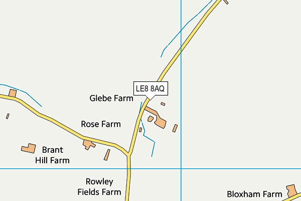 LE8 8AQ map - OS VectorMap District (Ordnance Survey)