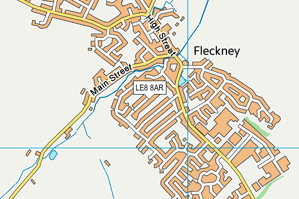 LE8 8AR map - OS VectorMap District (Ordnance Survey)