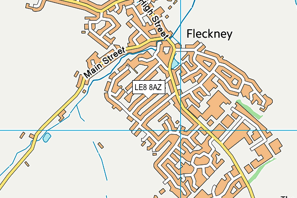 LE8 8AZ map - OS VectorMap District (Ordnance Survey)