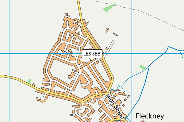 LE8 8BB map - OS VectorMap District (Ordnance Survey)