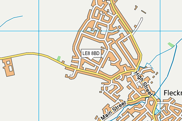 LE8 8BD map - OS VectorMap District (Ordnance Survey)