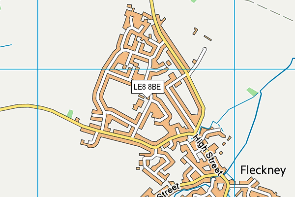 LE8 8BE map - OS VectorMap District (Ordnance Survey)